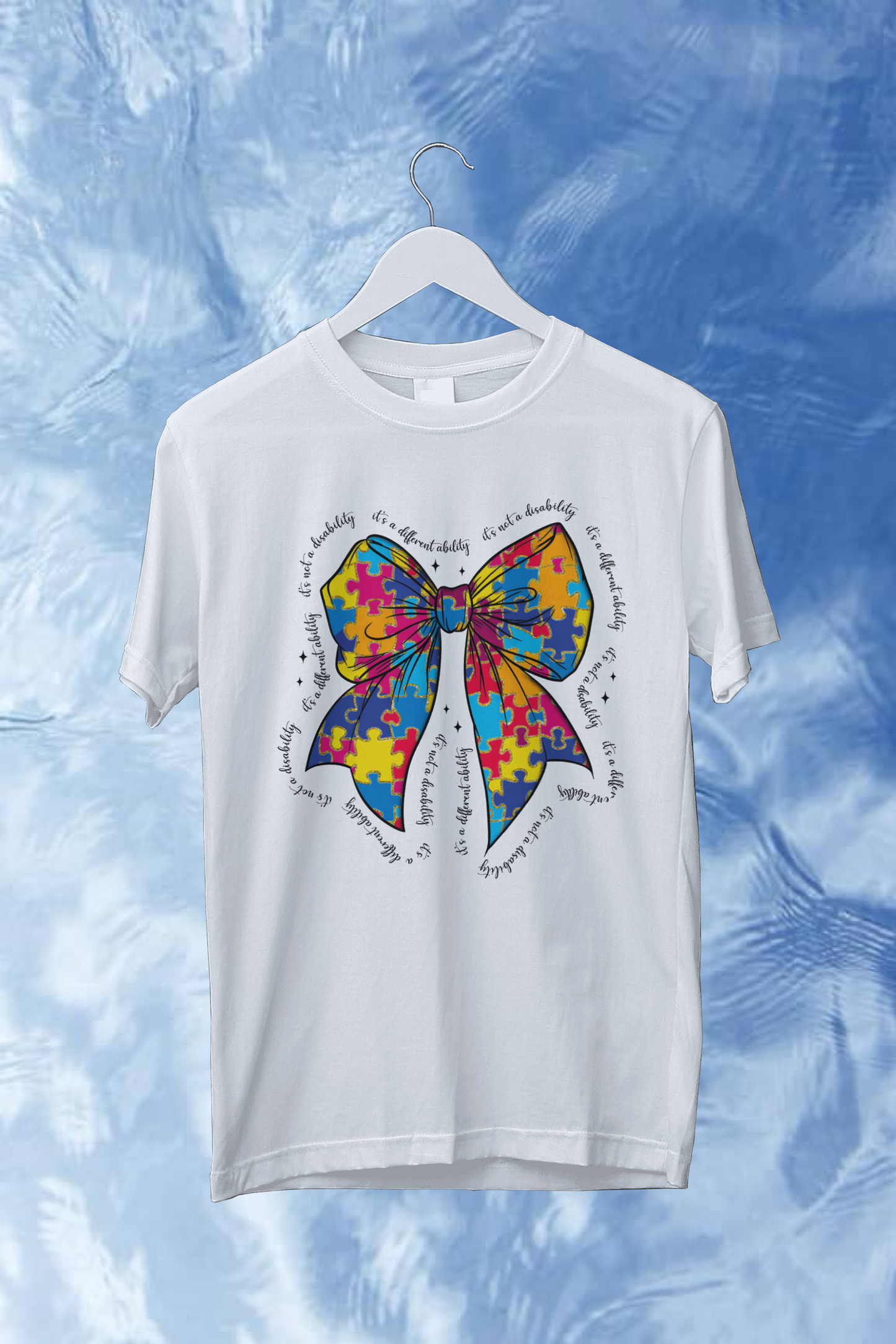 Autism Awareness Coquette Bow