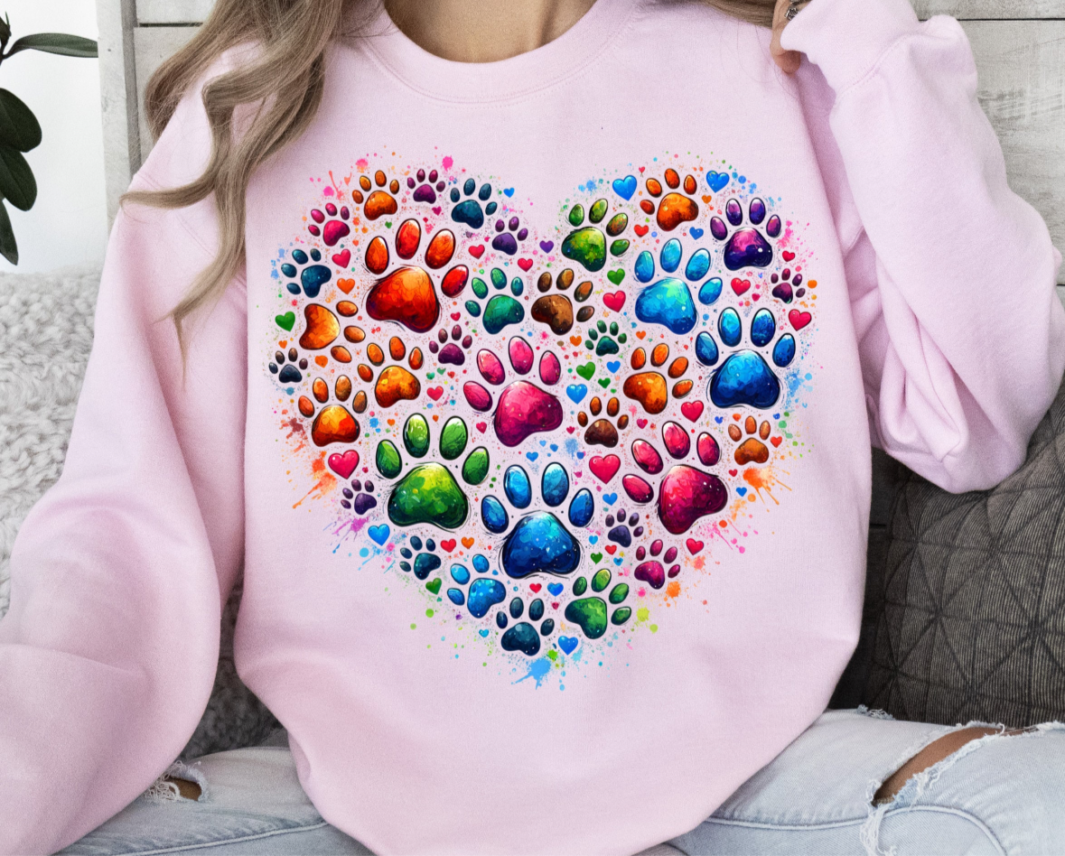 Paw print heart