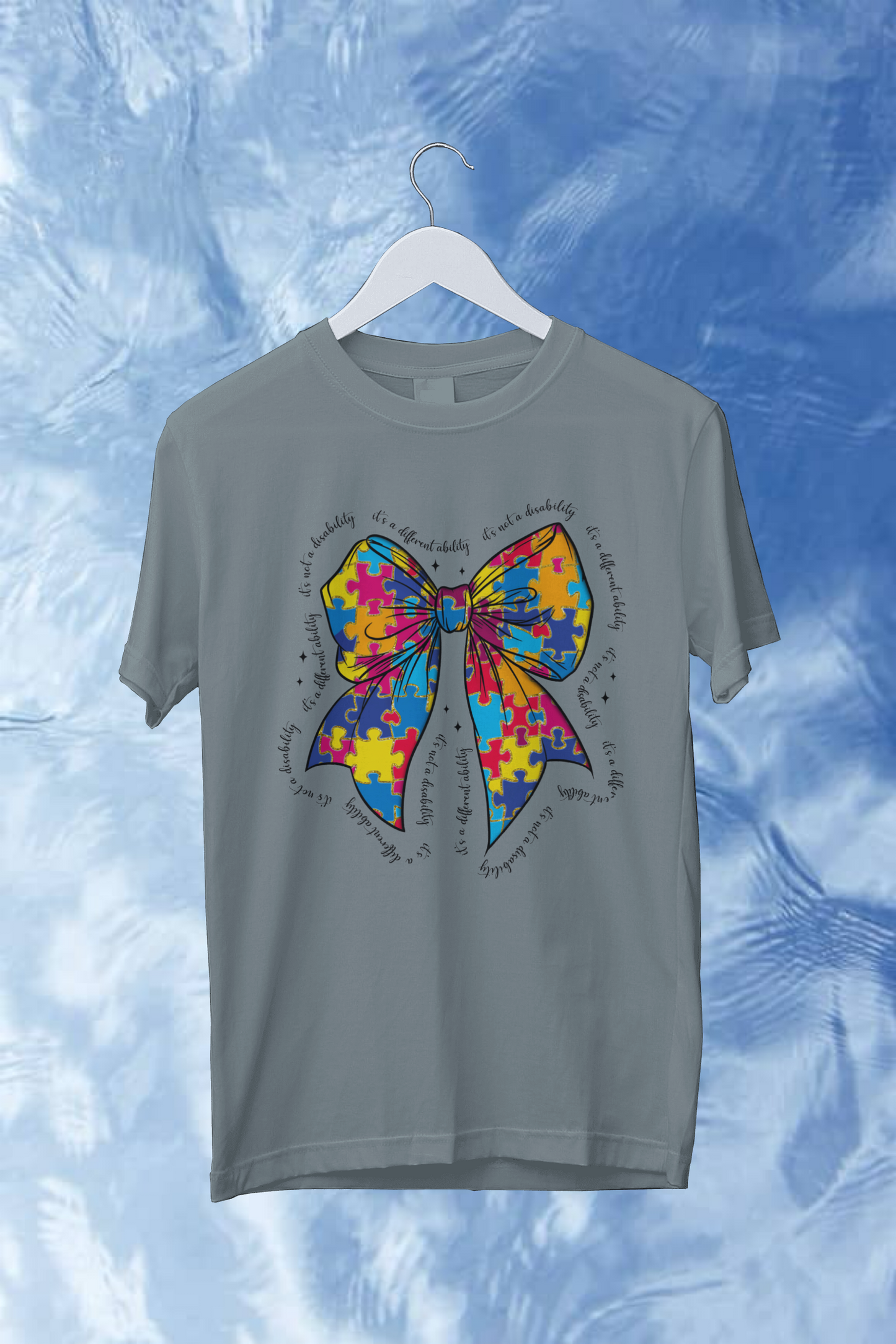 Autism Awareness Coquette Bow