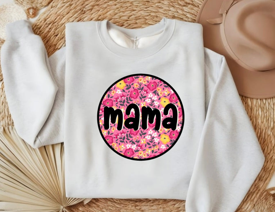 Pink Floral Round Mama