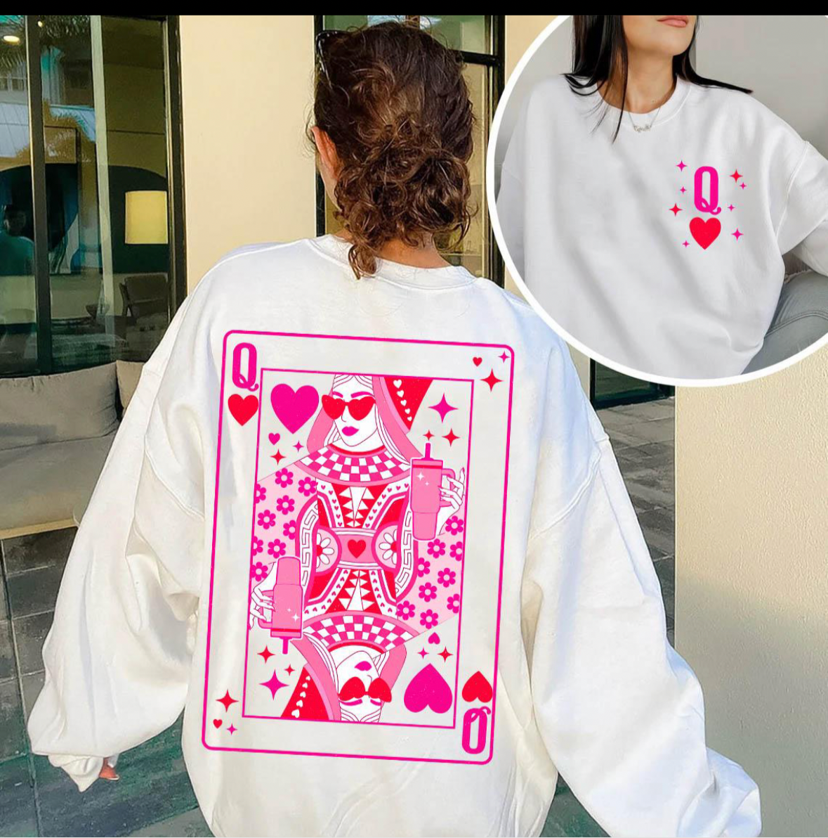 Queen of hearts double sided