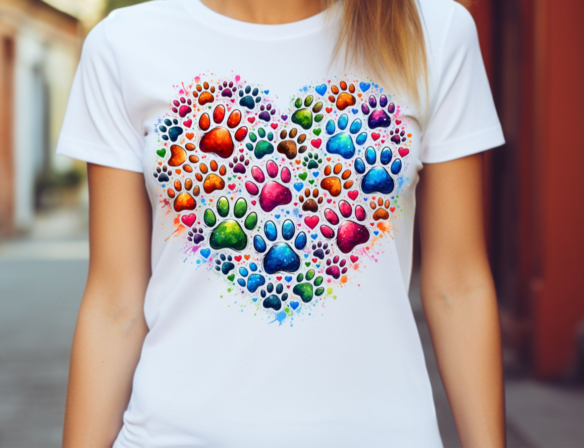 Paw print heart