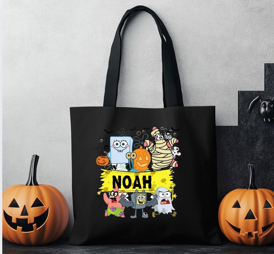 Trick or treat name bag