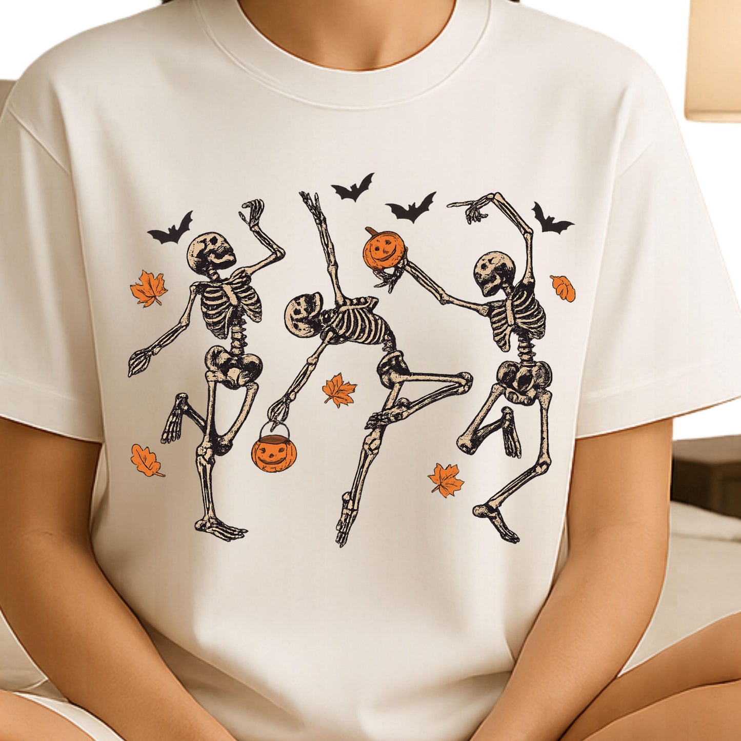 Halloween Png Dancing Skeletons, Retro Skeleton Clipart, Spooky Season Png Halloween Sublimation, Skeleton Png, Leopard Checker Cherry Print