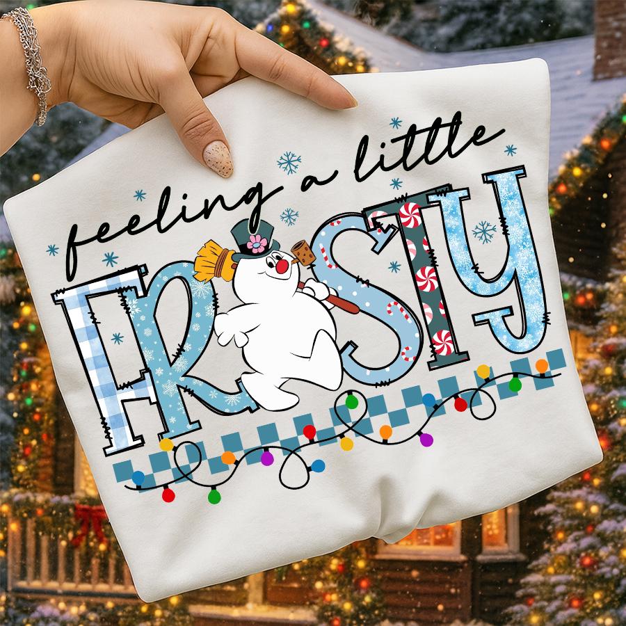 Feelin' a little frosty png sublimation design download, Merry Christmas png, Cute Snowman png, Toddler Christmas, Winter Vibes png, Xmas