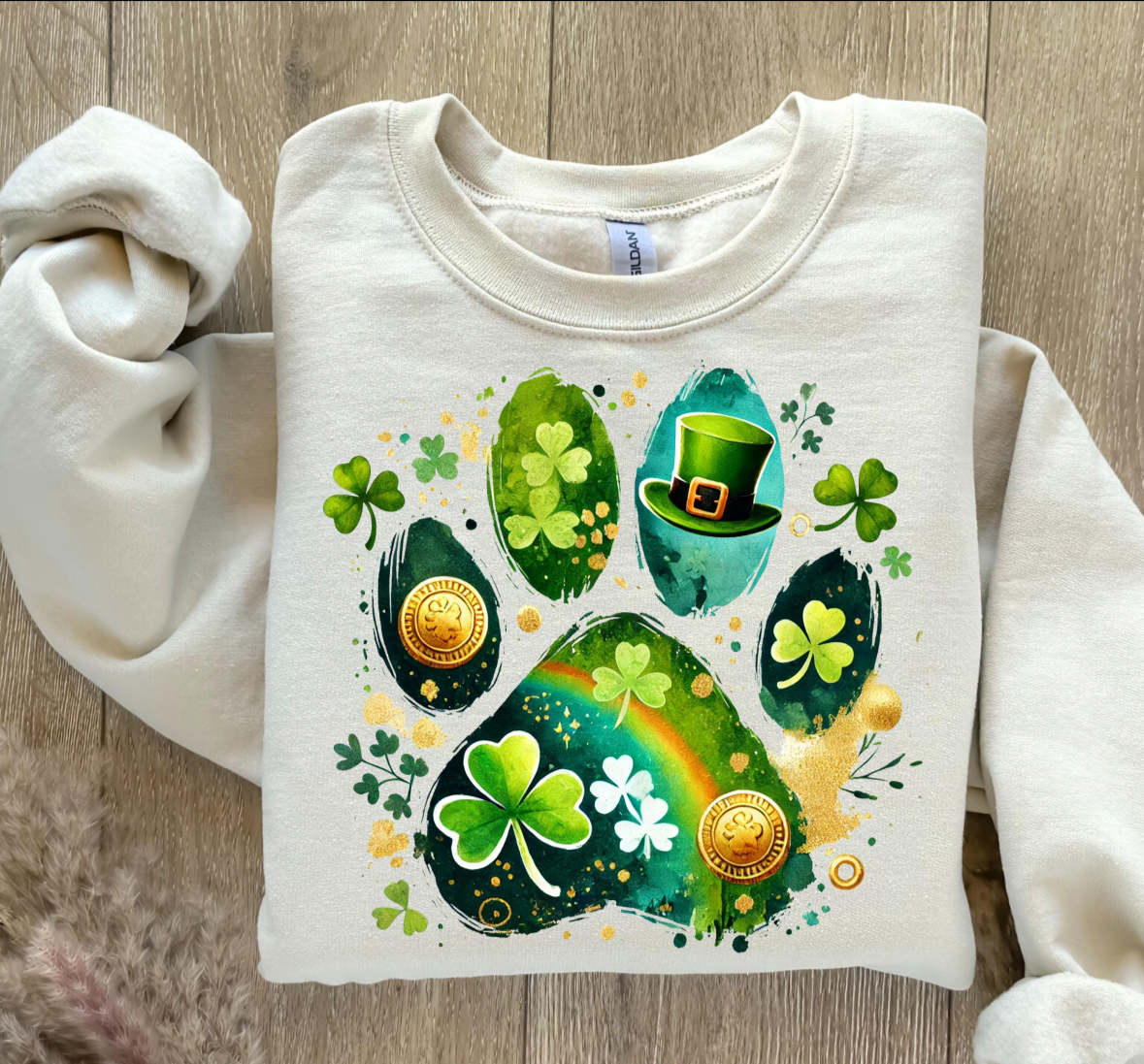 St. Patrick's Day paw print