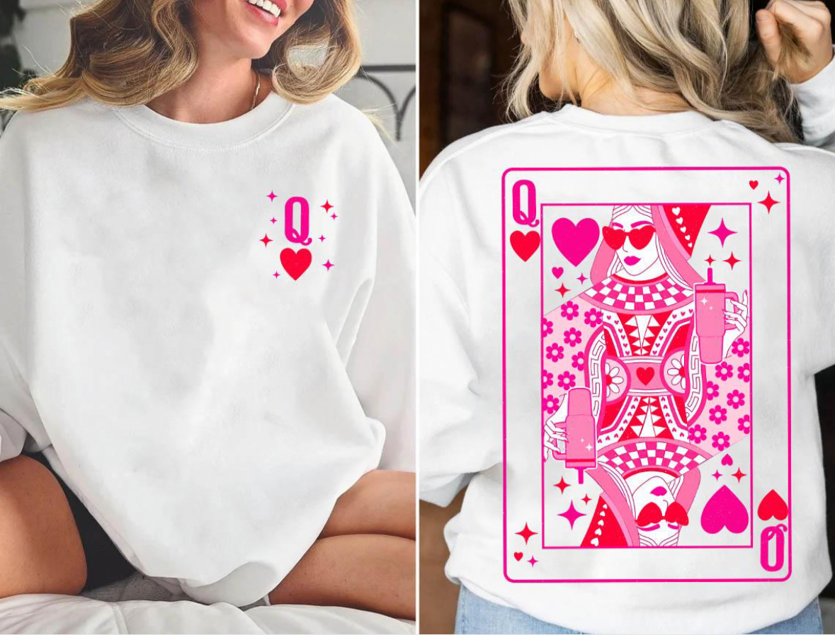 Queen of hearts double sided