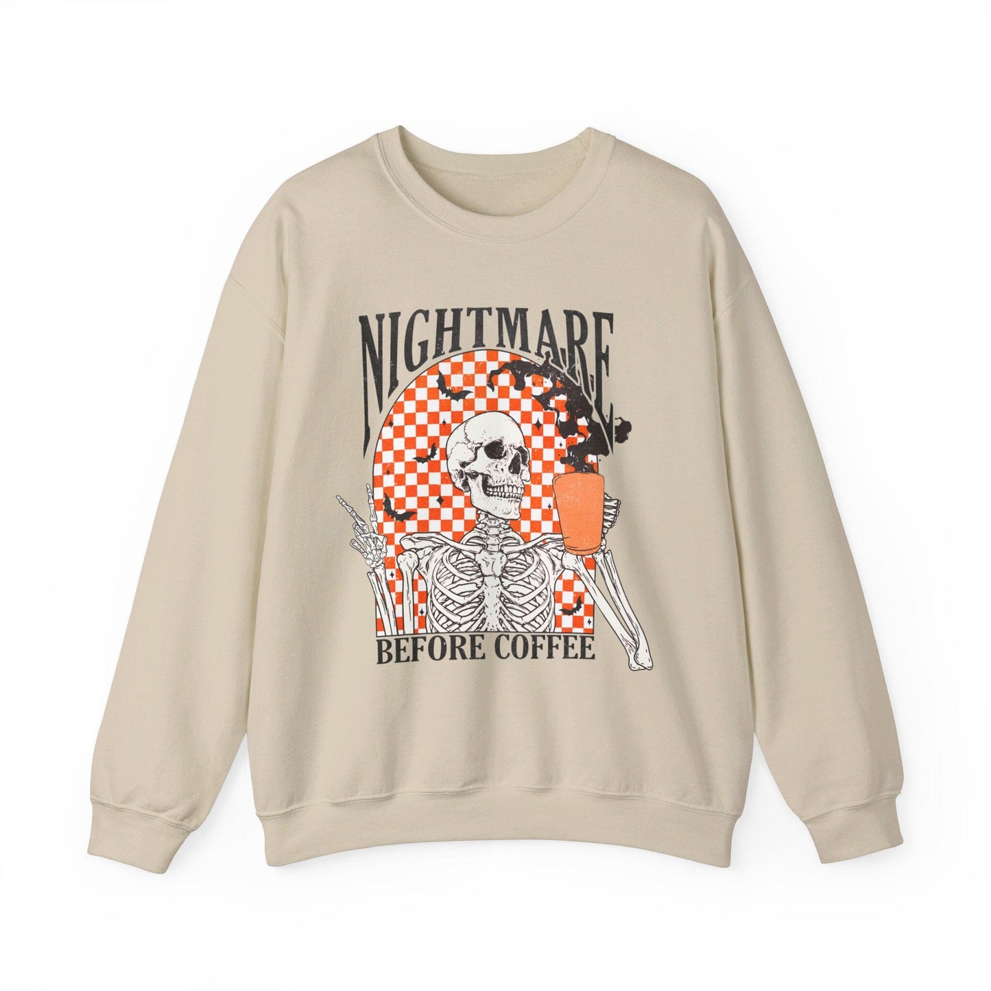 Nightmare Before Coffee Unisex Heavy Blend Crewneck Graphic Sweatshirt