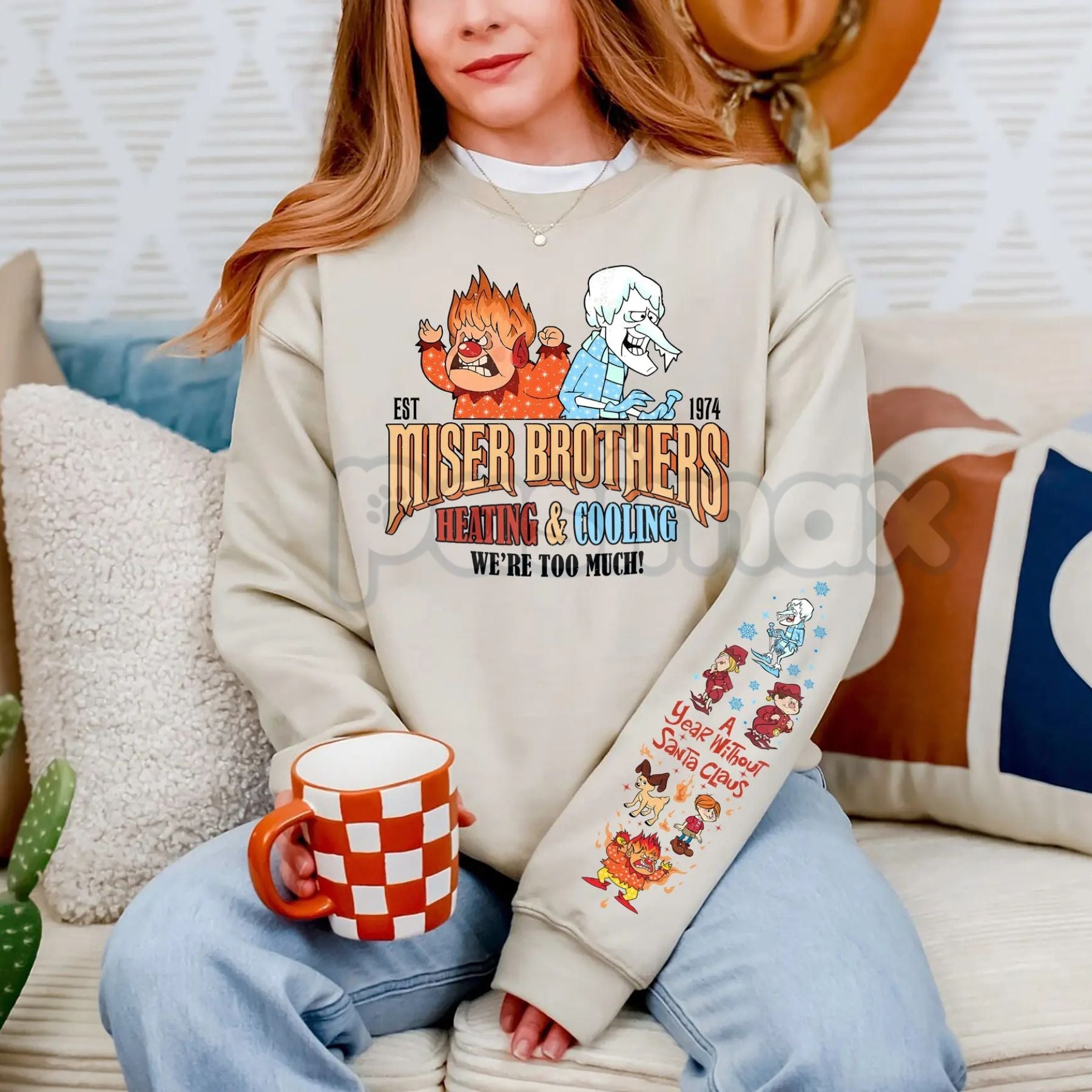 Retro The Year Without Santa Sweatshirt | Heat Miser & Snow Miser Nostalgia Crewneck | 70s Christmas Movie Gift