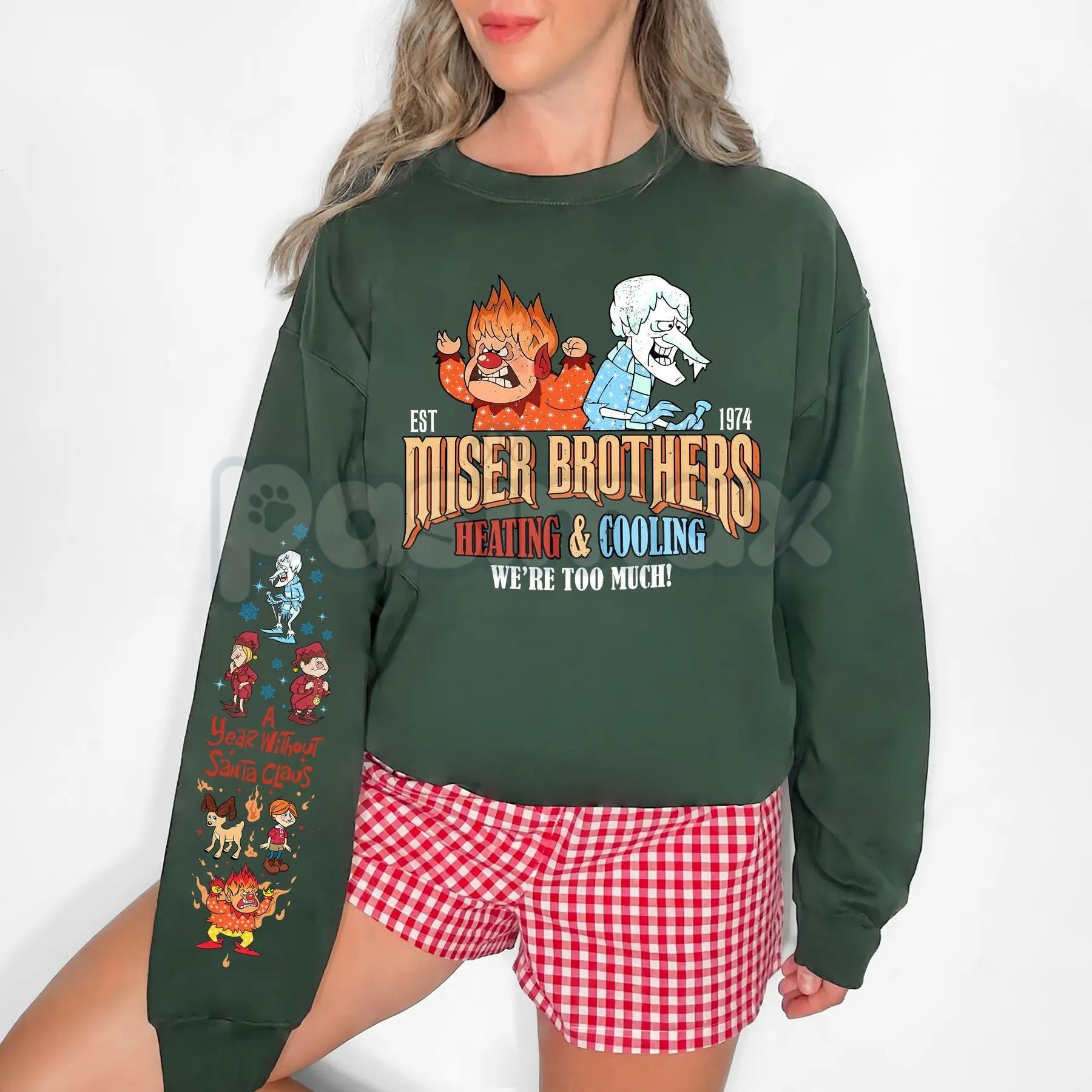 Retro The Year Without Santa Sweatshirt | Heat Miser & Snow Miser Nostalgia Crewneck | 70s Christmas Movie Gift