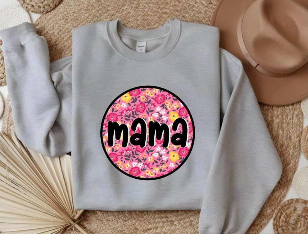 Pink Floral Round Mama