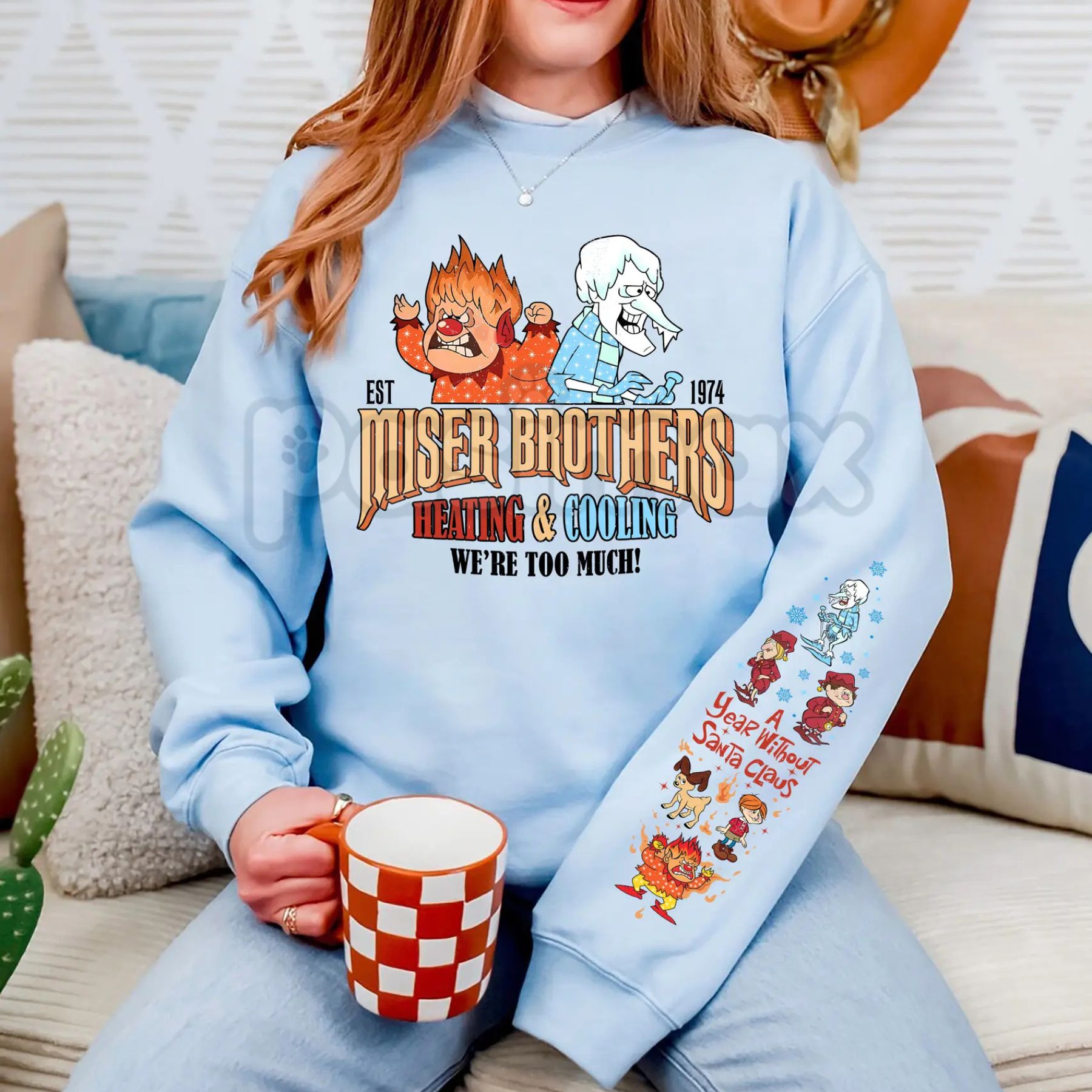 Retro The Year Without Santa Sweatshirt | Heat Miser & Snow Miser Nostalgia Crewneck | 70s Christmas Movie Gift