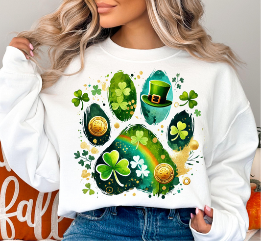 St. Patrick's Day paw print