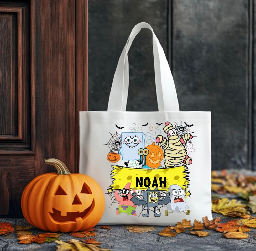 Trick or treat name bag