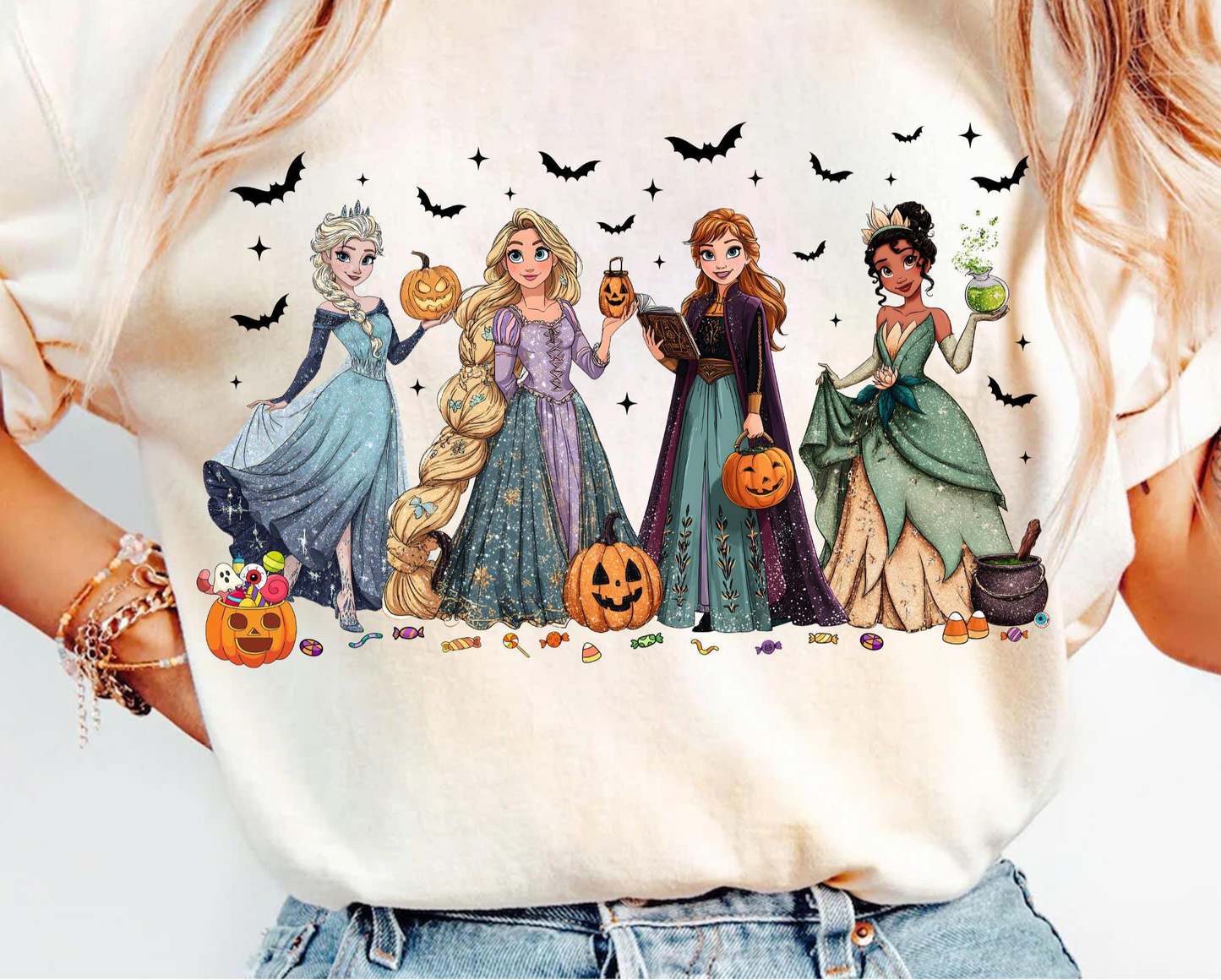 Retro Halloween Cartoon Princess
