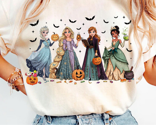 Retro Halloween Cartoon Princess