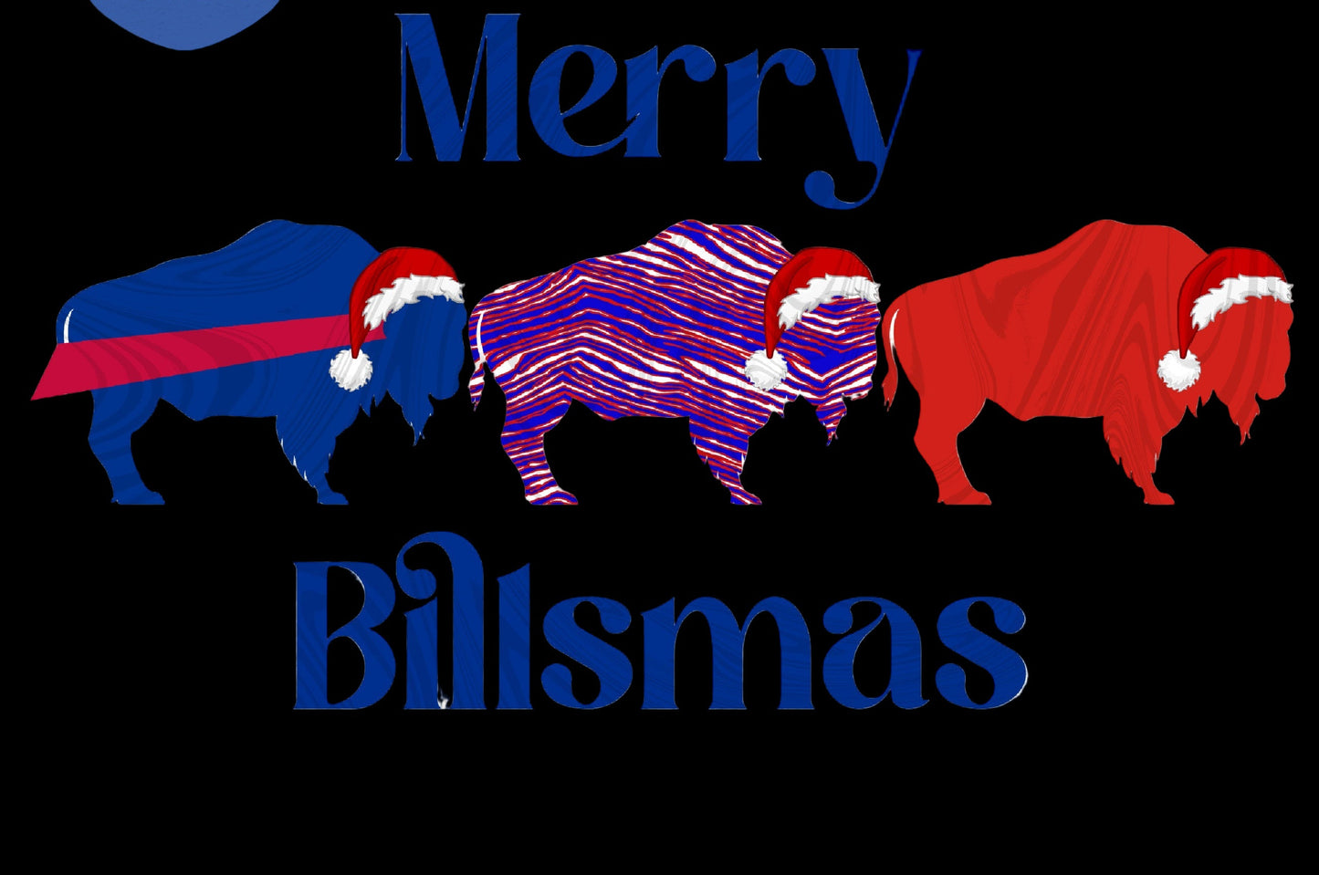 Merry Billsmas PNG: Buffalo Christmas Design (Digital Download)
