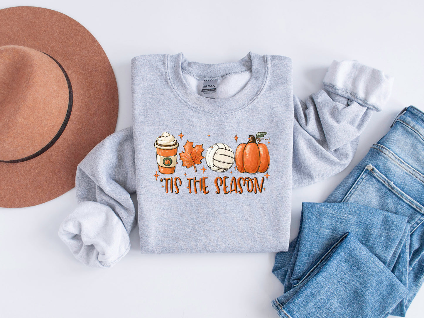 Tis' The Season Fall Sweatshirt, Fall volleyball Sweatshirt, volleyball Shirt, Halloween Sweatshirt, Gamer Day, Tis The Season Sweatshirt