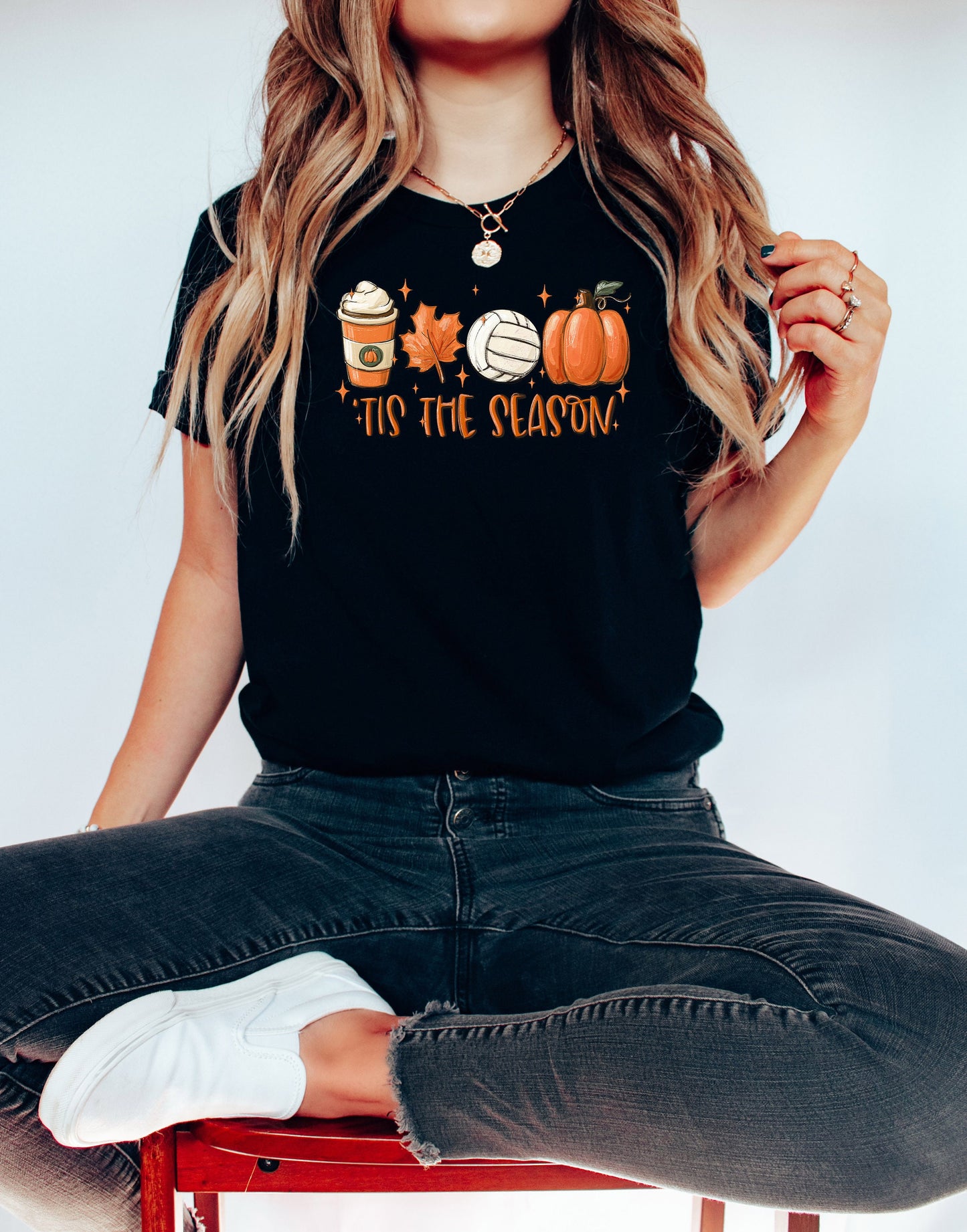 Tis' The Season Fall Sweatshirt, Fall volleyball Sweatshirt, volleyball Shirt, Halloween Sweatshirt, Gamer Day, Tis The Season Sweatshirt