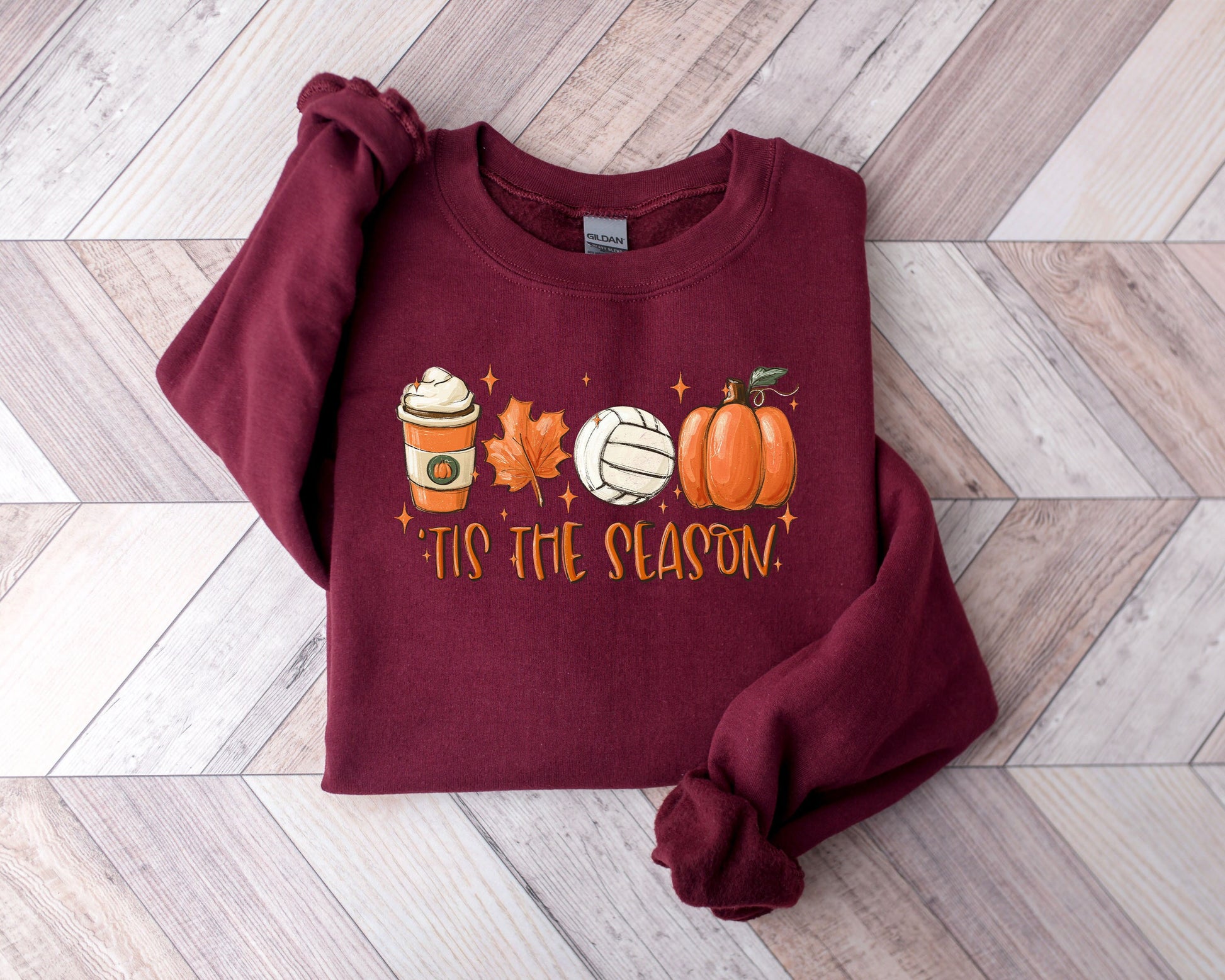 Tis' The Season Fall Sweatshirt, Fall volleyball Sweatshirt, volleyball Shirt, Halloween Sweatshirt, Gamer Day, Tis The Season Sweatshirt