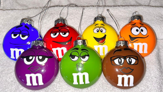 M & M Faces for ornament's