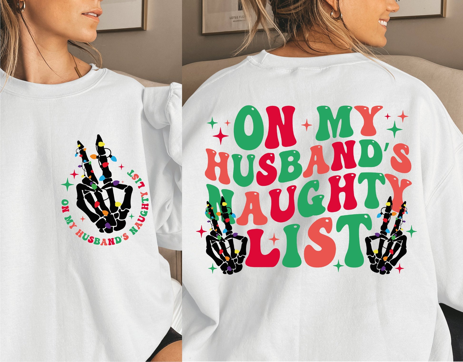 On My Husbands Naughty List Svg, Funny Christmas Shirt Svg, Christmas Skeleton Png, Christmas Skeleton Svg, Funny Christmas Png, Xmas Svg