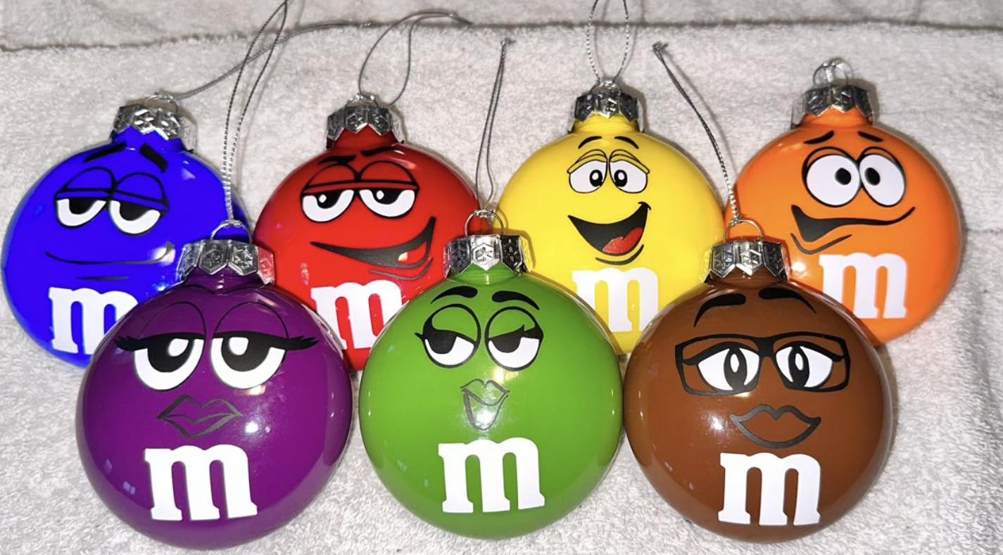 M & M Faces for ornament's