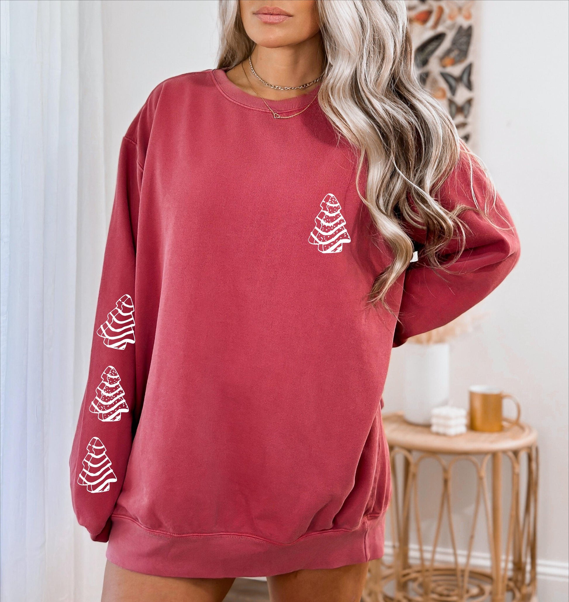 Christmas Tree sleeve Screen print transfer ready to press, ready to ship cute easy transfers, lights, 4 total tree transfers per sleeve