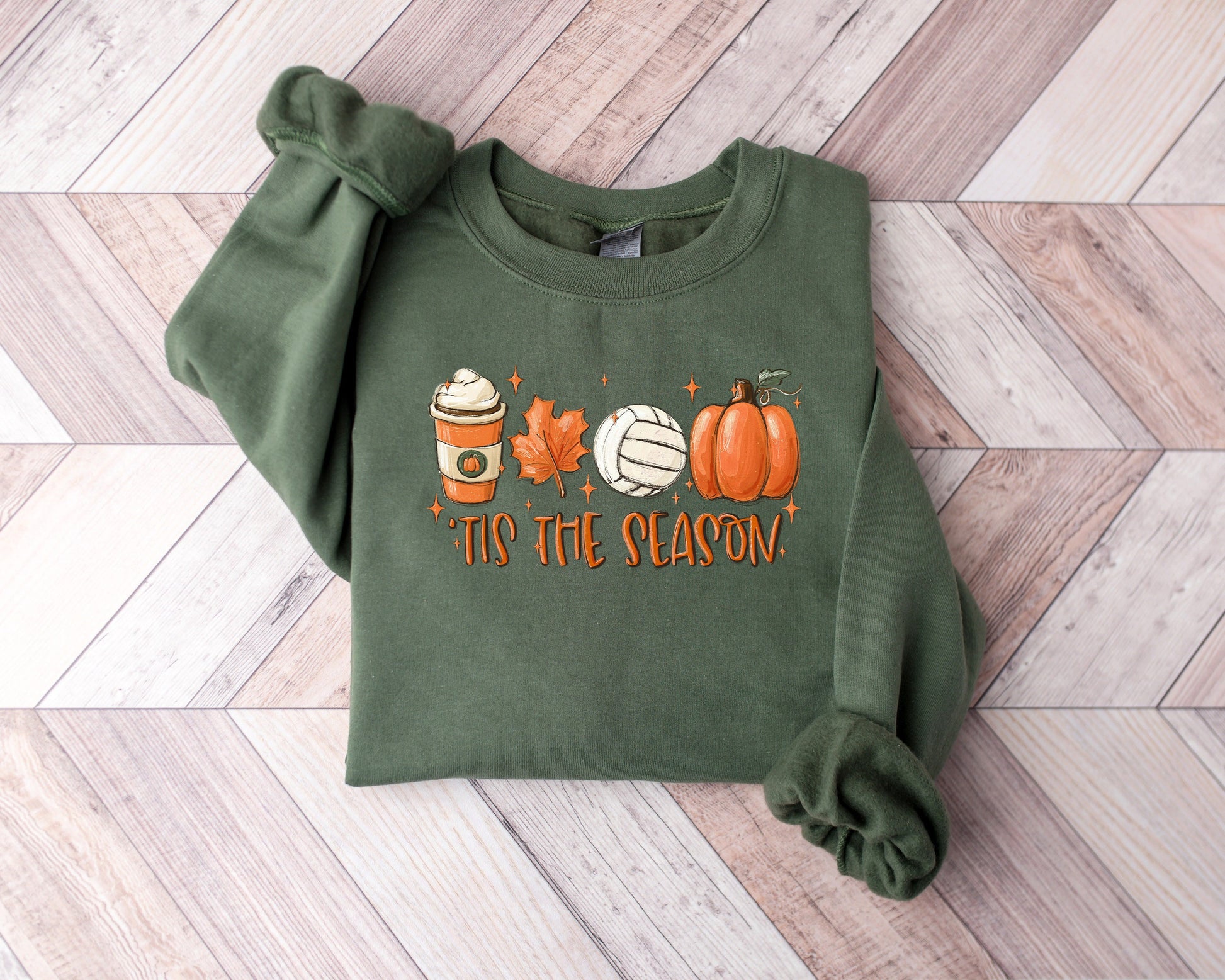 Tis' The Season Fall Sweatshirt, Fall volleyball Sweatshirt, volleyball Shirt, Halloween Sweatshirt, Gamer Day, Tis The Season Sweatshirt