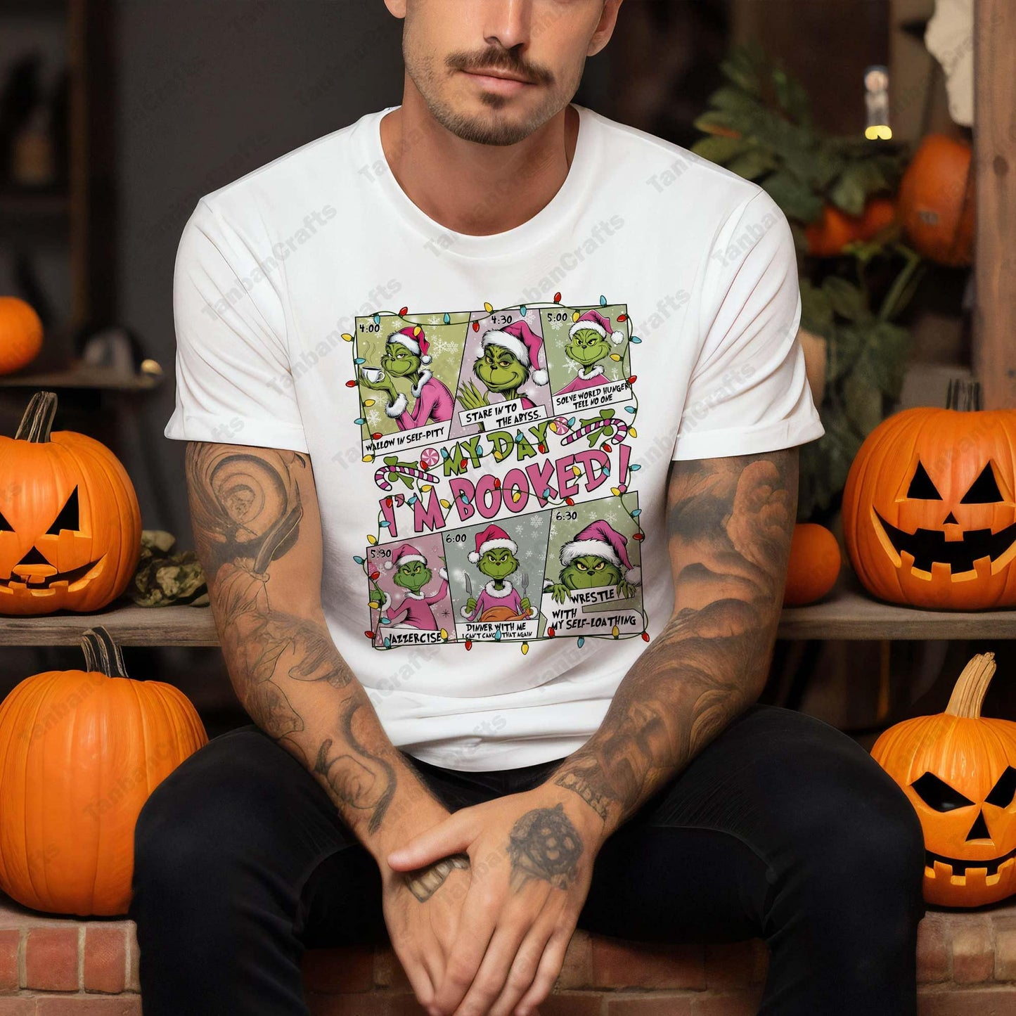 My Day I'm Booked Png, Character Xmas PNG, Christmas Character Png, Pink Christmas Png, Christmas Means Guy Png