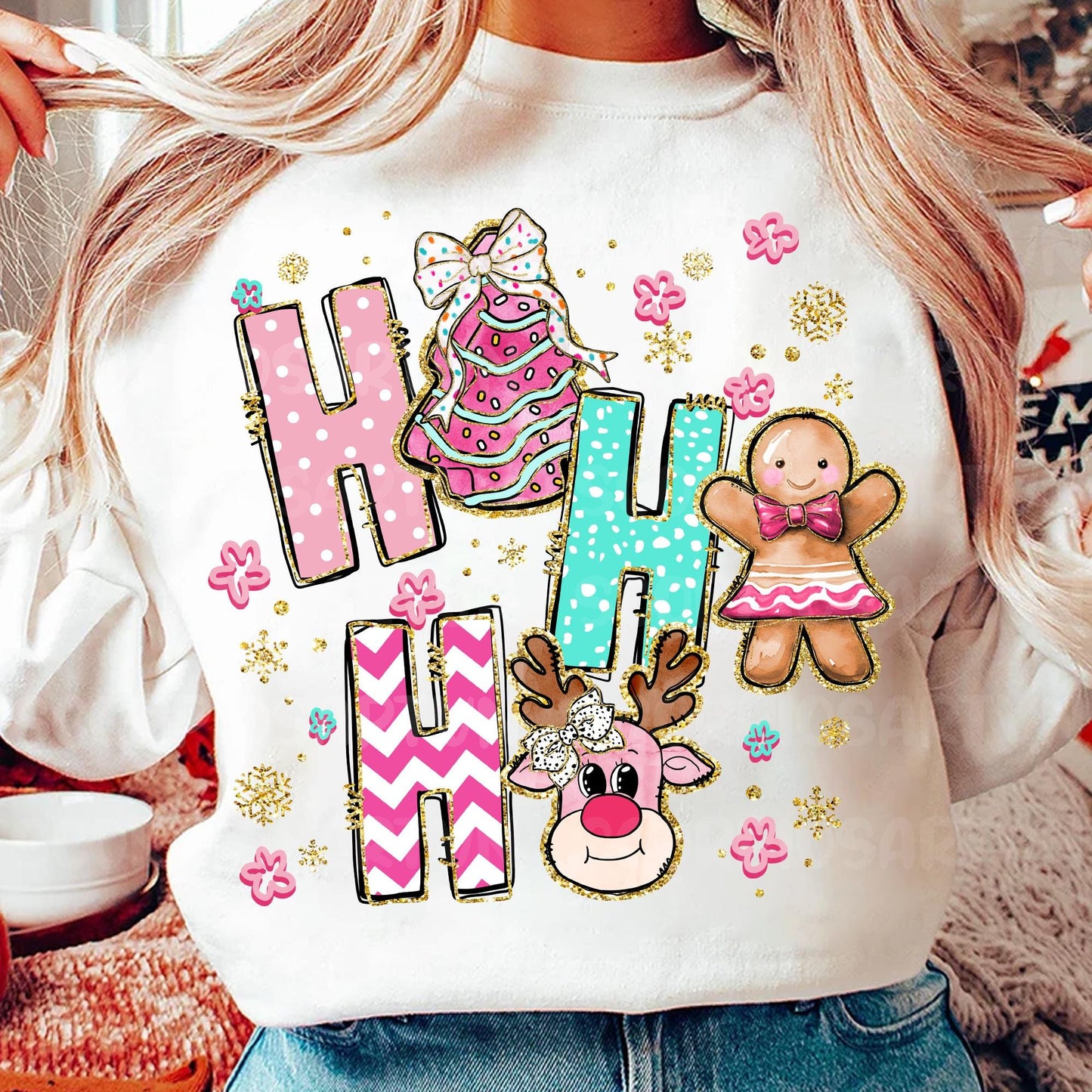 Colorful Glitter Christmas Png, Christmas Png, Christmas Coquette Bow Png, Christmas Tree Cake Png, Reindeer Png, Gingerbread, Brushstroke