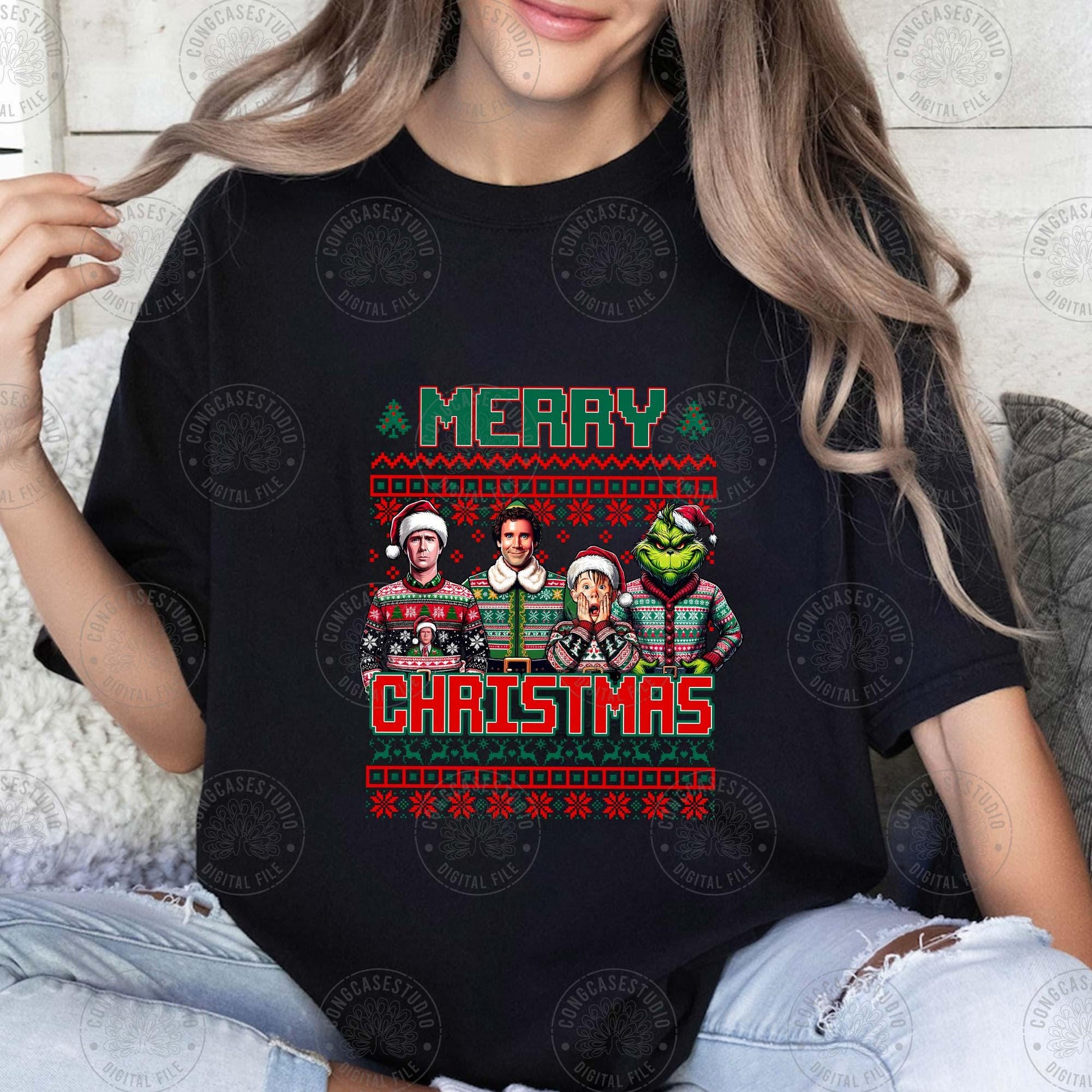 Christmas Friends Ugly Sweater Png, Christmas 90’s Movie Png, Funny Christmas Png, Tree Farm , Holiday Movies Friends Png, Digital Download