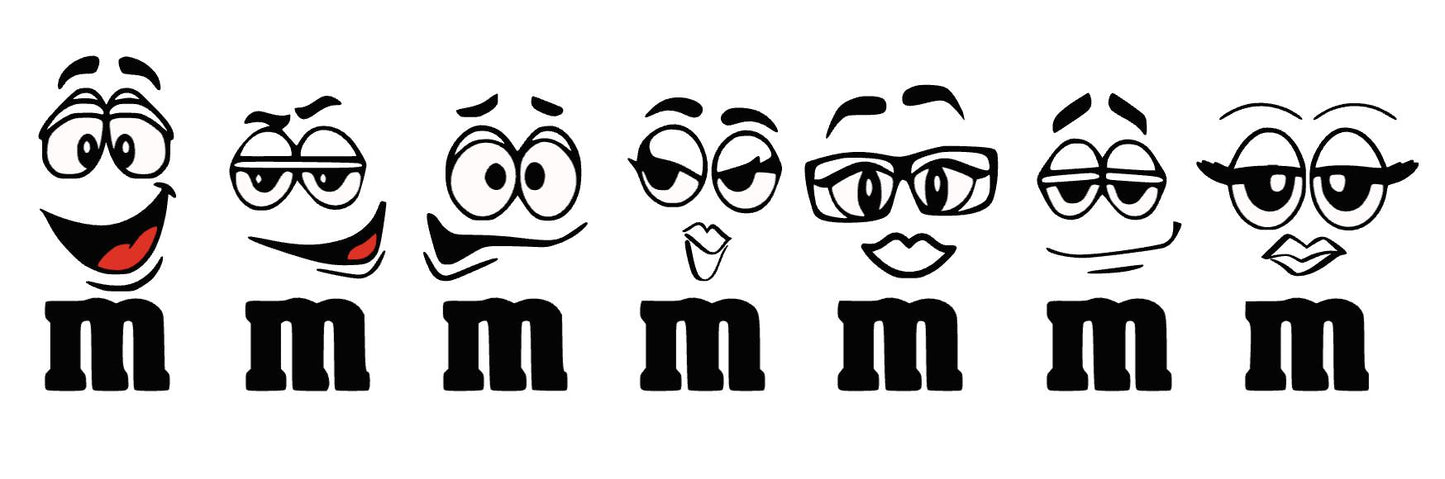 M & M Faces for ornament's