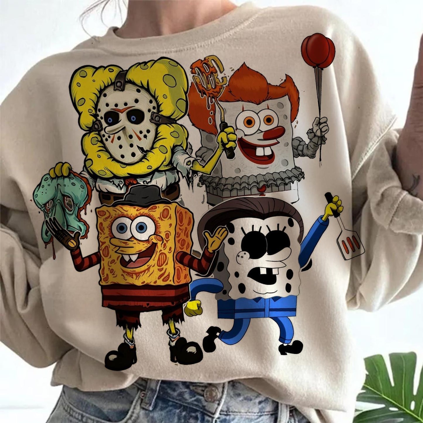 Halloween PNG, Spooky Ghost, Sponge PNG, Sponge Png, Trick Or Treat Png, Fall Png Design, Halloween Shirt Png, Instant Download