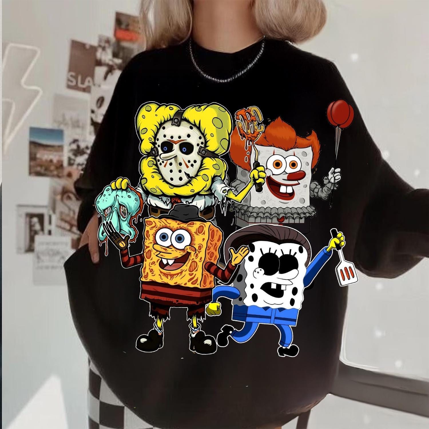 Halloween PNG, Spooky Ghost, Sponge PNG, Sponge Png, Trick Or Treat Png, Fall Png Design, Halloween Shirt Png, Instant Download