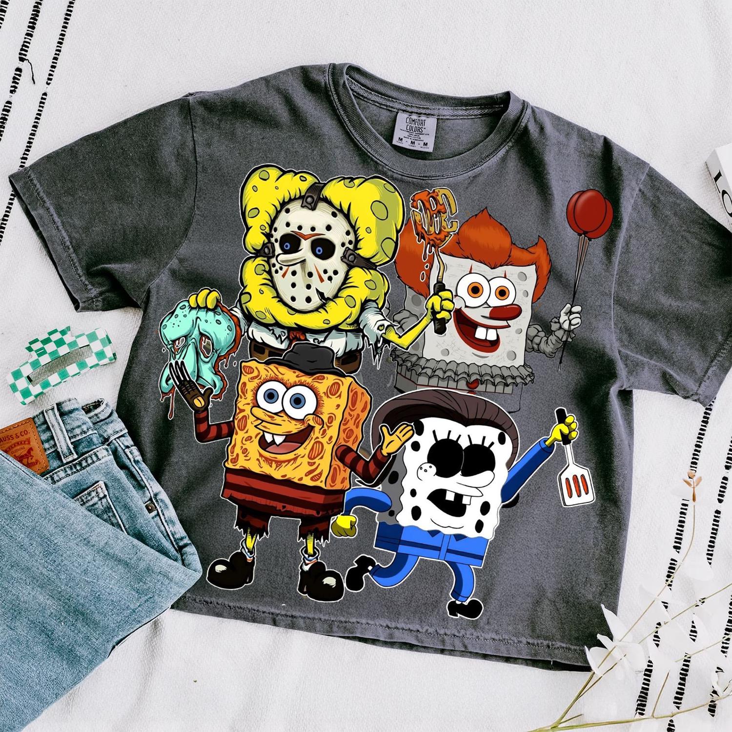 Halloween PNG, Spooky Ghost, Sponge PNG, Sponge Png, Trick Or Treat Png, Fall Png Design, Halloween Shirt Png, Instant Download