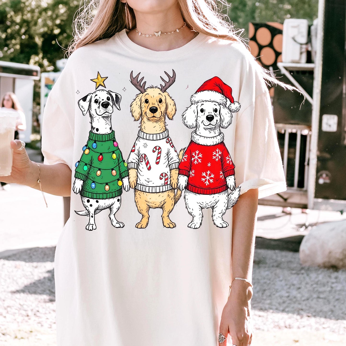 Christmas Dogs PNG, Dog Mom Holiday Shirt Clipart (Digital Download), Funny Dogs shirt png, Animal humor, Dog lovers shirt png