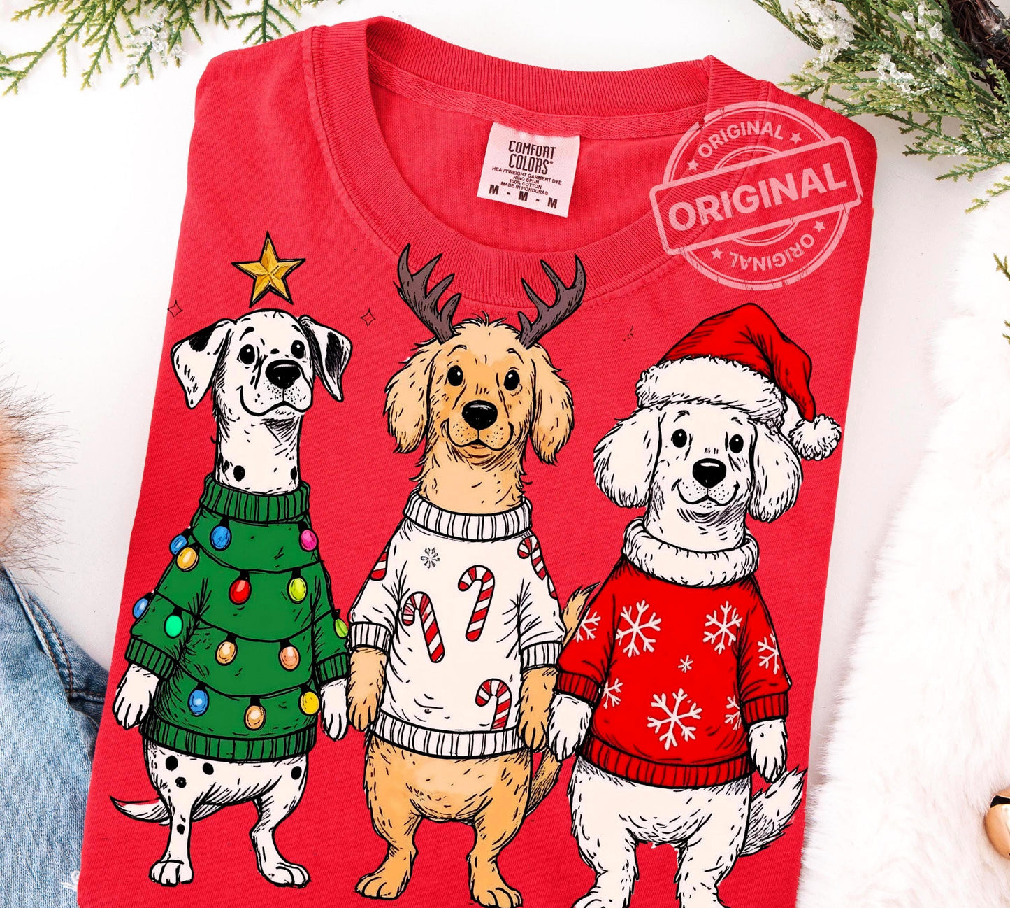 Christmas Dogs PNG, Dog Mom Holiday Shirt Clipart (Digital Download), Funny Dogs shirt png, Animal humor, Dog lovers shirt png
