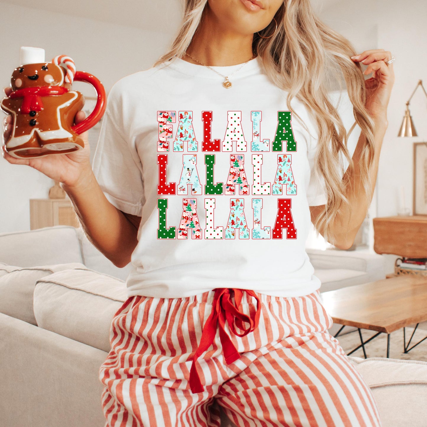 Fa La La PNG, Trendy Christmas PNG, Retro Holiday Shirt Design, Preppy Christmas Sublimation, Red and Green Christmas PNG Download