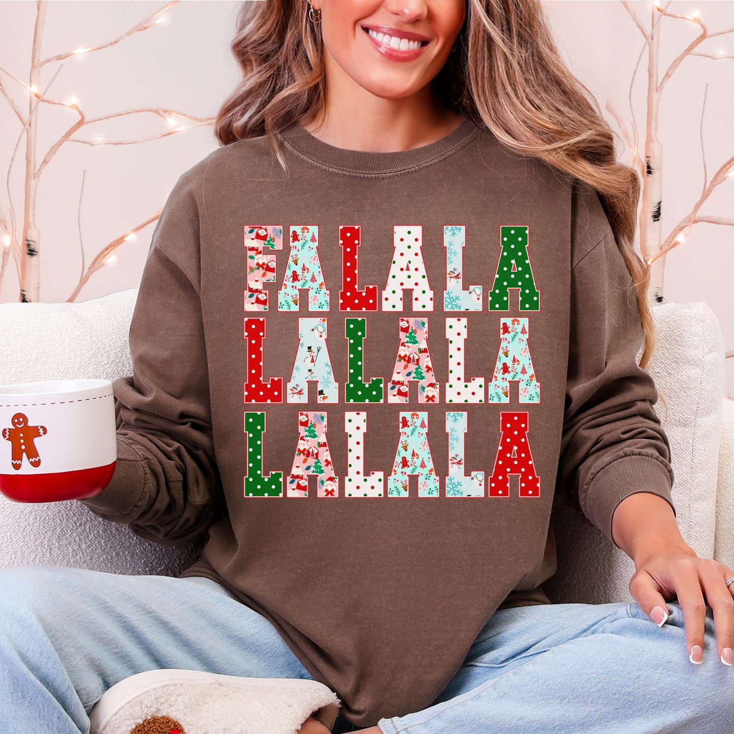 Fa La La PNG, Trendy Christmas PNG, Retro Holiday Shirt Design, Preppy Christmas Sublimation, Red and Green Christmas PNG Download