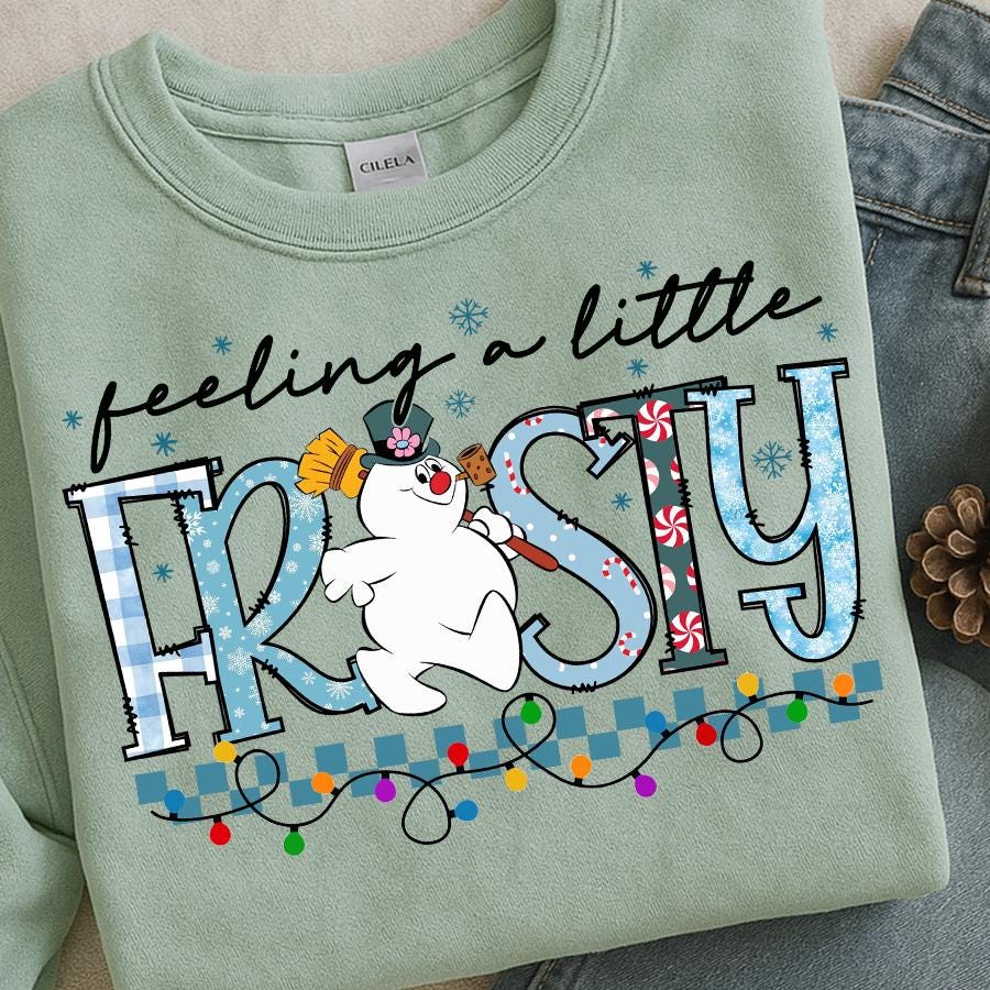 Feelin' a little frosty png sublimation design download, Merry Christmas png, Cute Snowman png, Toddler Christmas, Winter Vibes png, Xmas