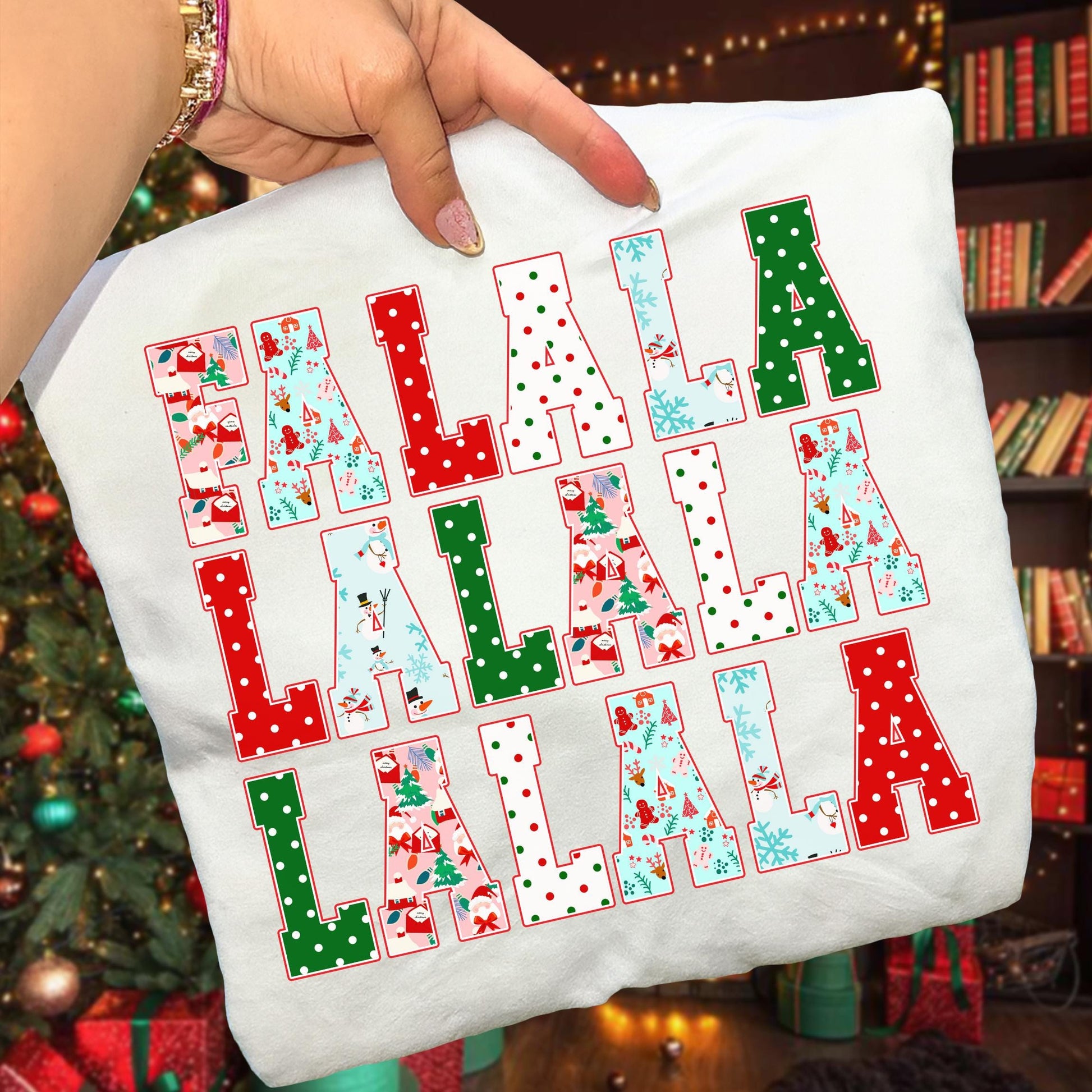 Fa La La PNG, Trendy Christmas PNG, Retro Holiday Shirt Design, Preppy Christmas Sublimation, Red and Green Christmas PNG Download