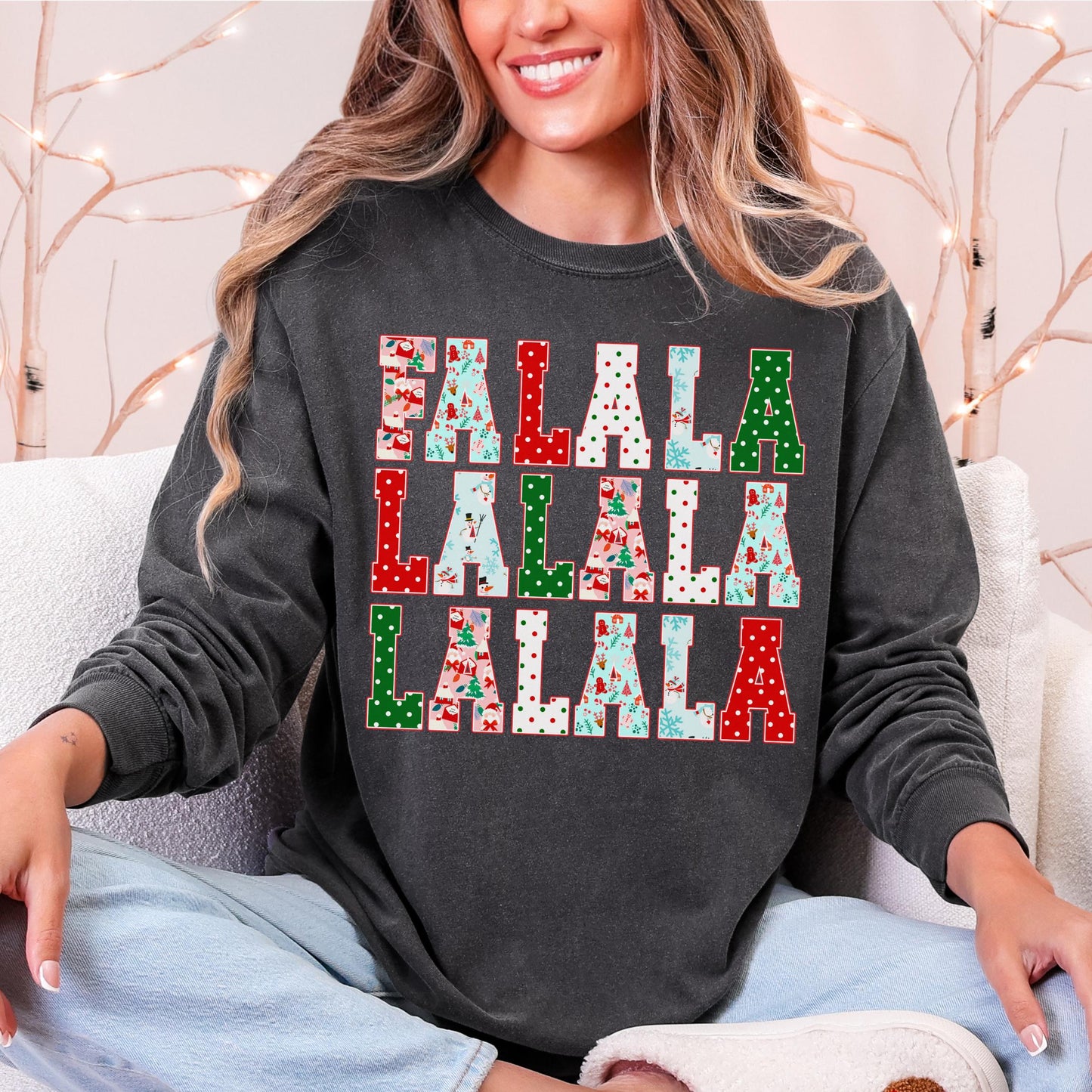 Fa La La PNG, Trendy Christmas PNG, Retro Holiday Shirt Design, Preppy Christmas Sublimation, Red and Green Christmas PNG Download